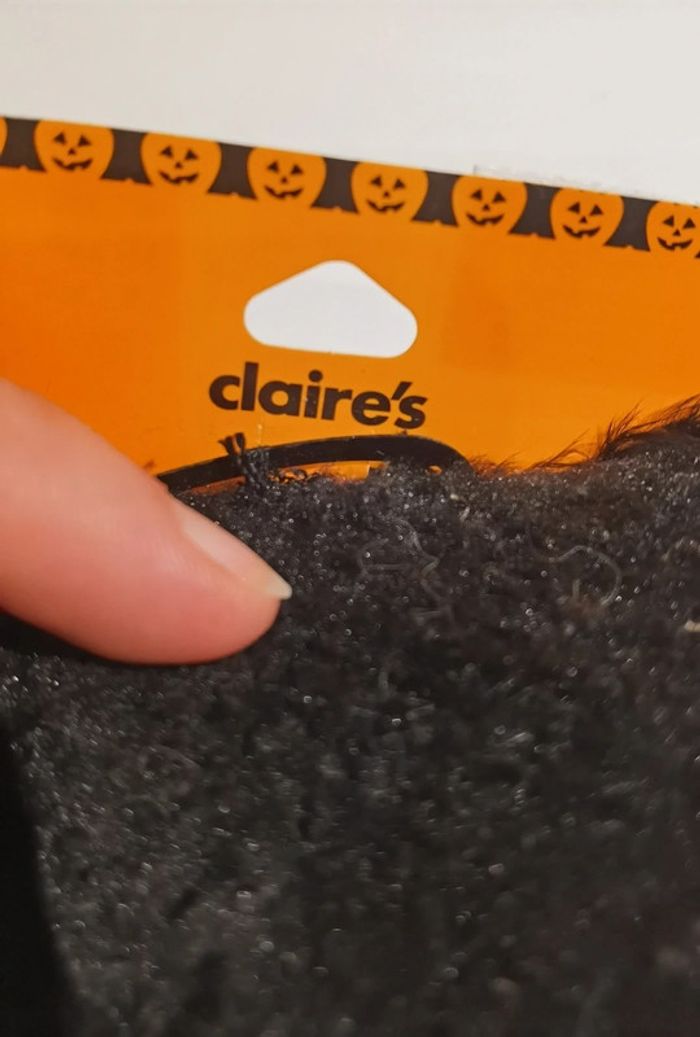 Barrettes "oreilles de chat" rose et noire - photo numéro 5