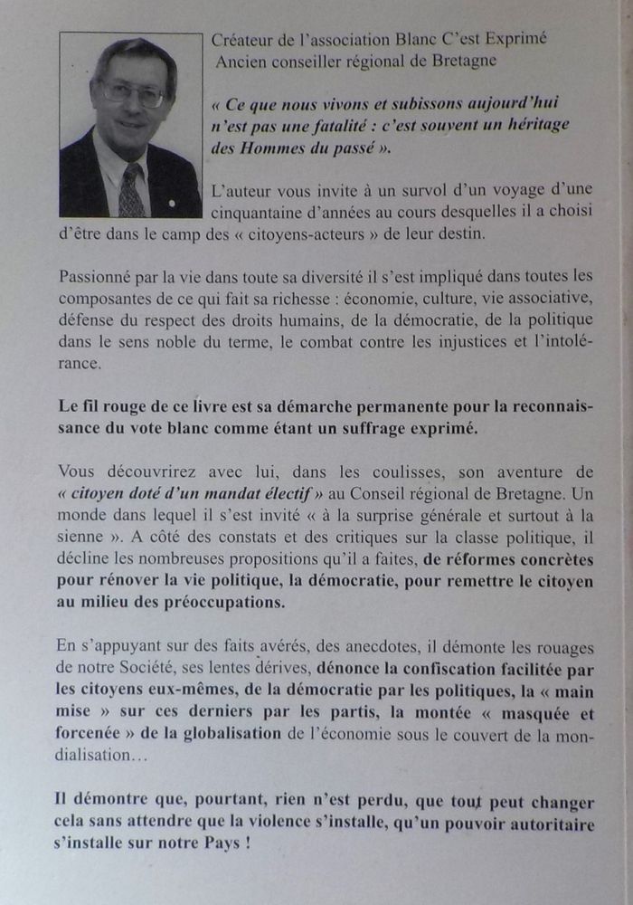 VOTE BLANC La longue DEmarche par Gérard GAUTIER Ed. L'écharpe - photo numéro 3