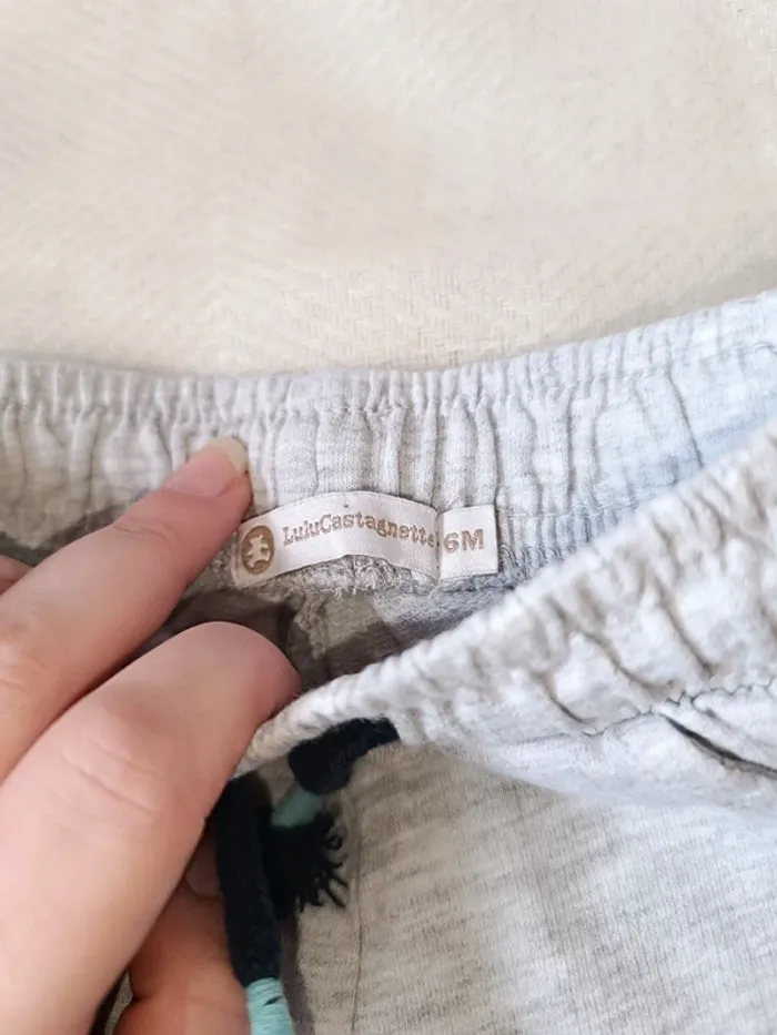 🎀 jolie petit short gris lulu castagnette taille 6 mois 🎀 - photo numéro 3