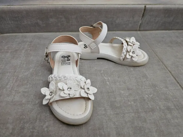 Chaussures blanches à strass idéal cérémonie taille 28 - photo numéro 4