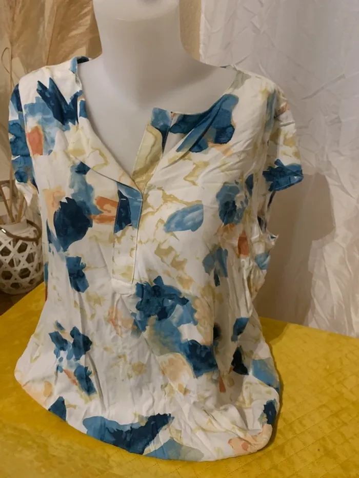 Blouse Tom Taylor écologie viscose taille 44 manches courtes - photo numéro 2