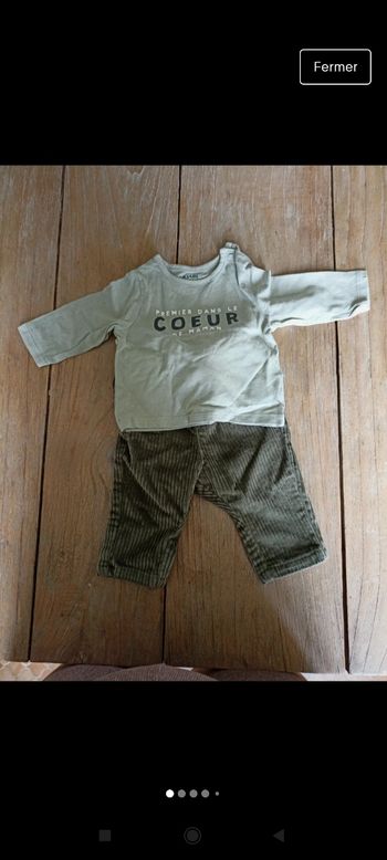 3 mois pantalon + tee-shirt Kiabi