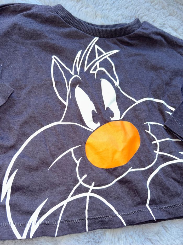 T-shirt manches longues Grosminet - 6 mois - Looney Tunes - photo numéro 2