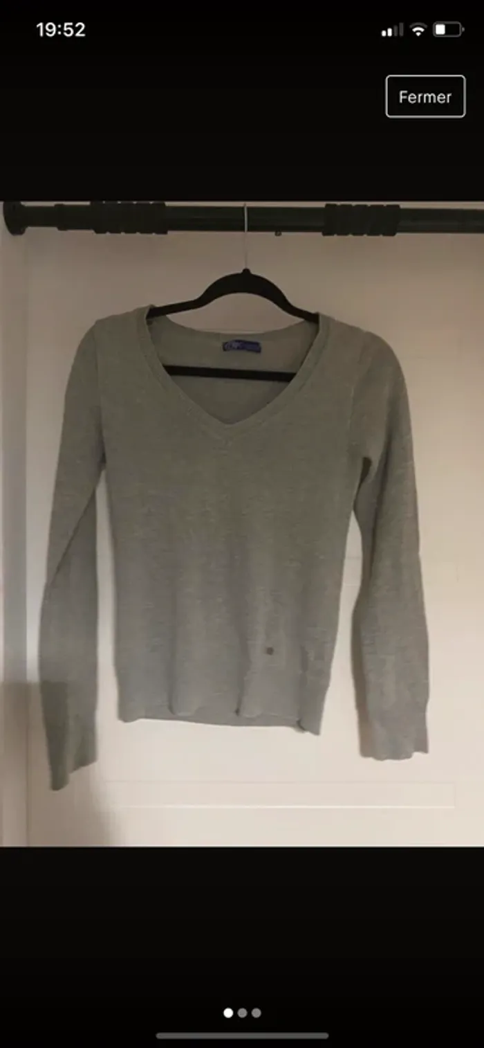 Pull gris - photo numéro 3