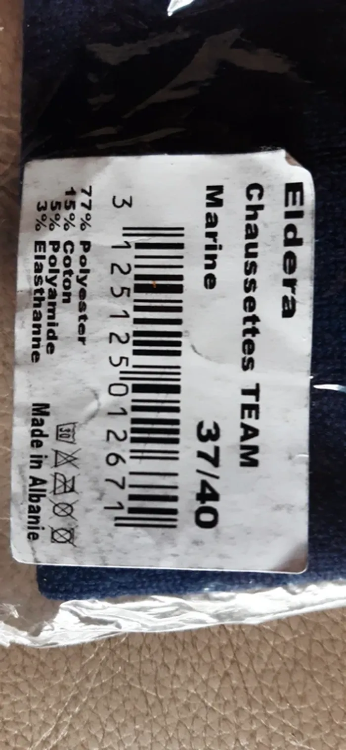 Chaussettes neuves Eldera 37/40 bleues - photo numéro 3