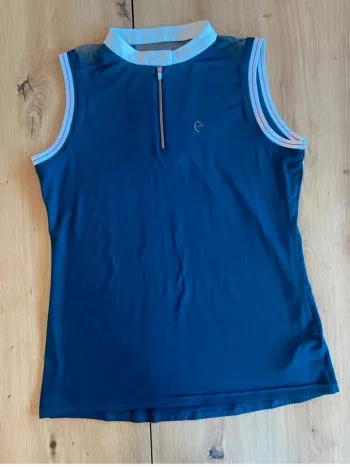 Polo Manche Courte Equitheme – Taille L – Bleu Marine – Très Bon État
