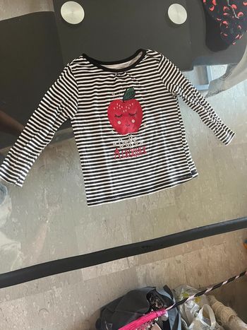 Tee shirt fille manches longues