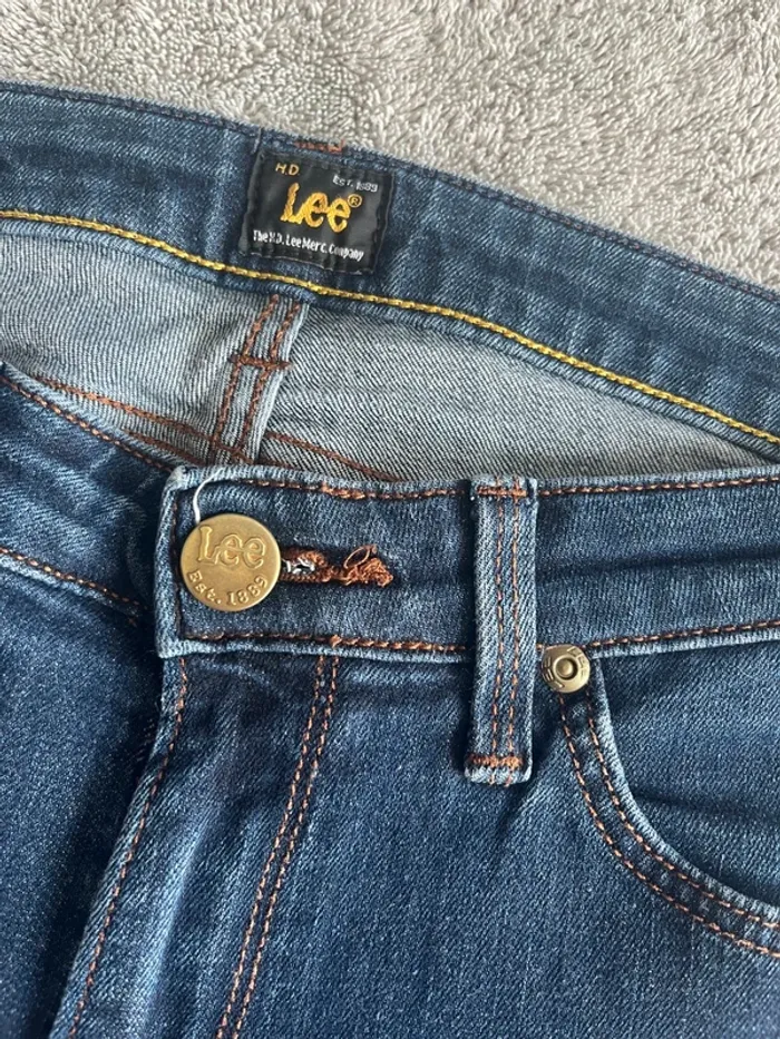 Jean bleu foncé Lee Scarlett W29 L33 – coupe slim flatteuse, stretch, intemporel & confortable - photo numéro 2