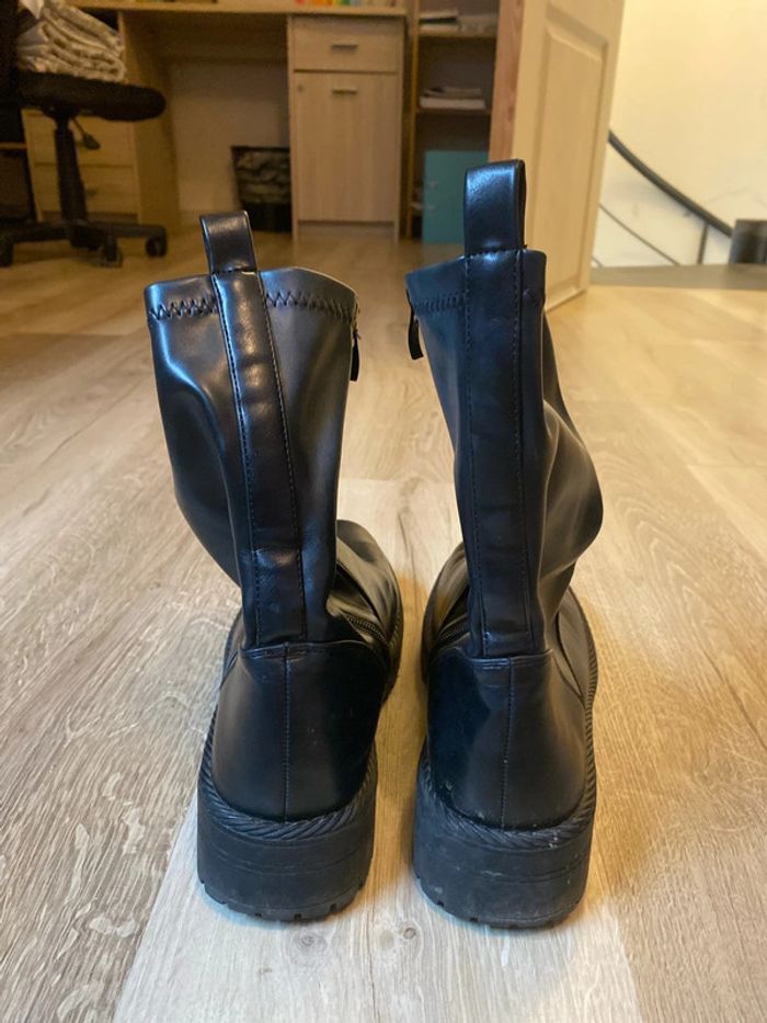 bottines/ bottes compensés à talons boots - photo numéro 3