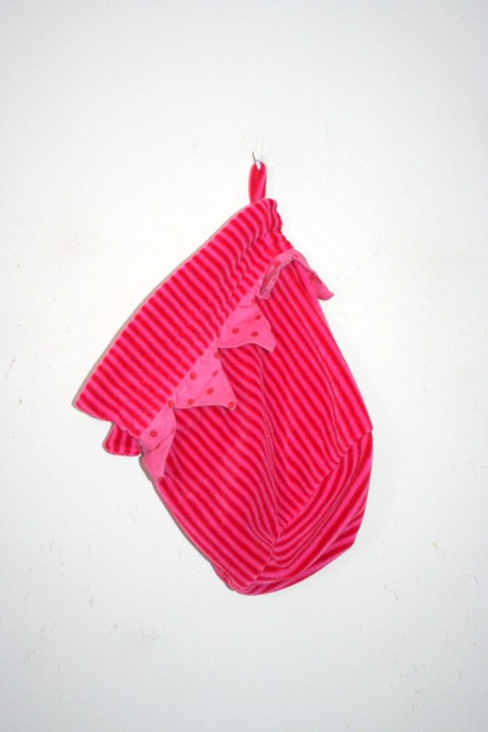 Pochon de rangement rose Ikea Fabler