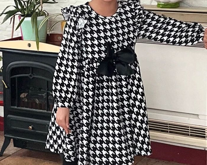 Robe Pied de Poule Noir et Blanche - photo numéro 4