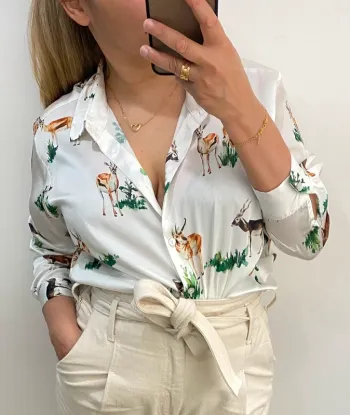 Chemise fluide satinée Zara Taille M