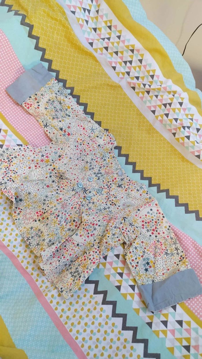 Blouse bébé fille 6 mois en Liberty Adeladja