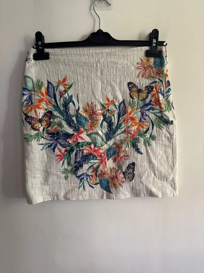 Mini jupe , blanche, Promod, taille 36