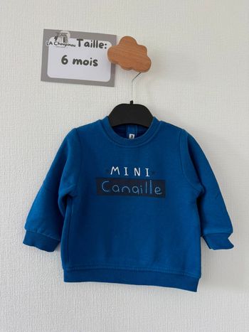 Pull bleu - taille 6 mois 🌼