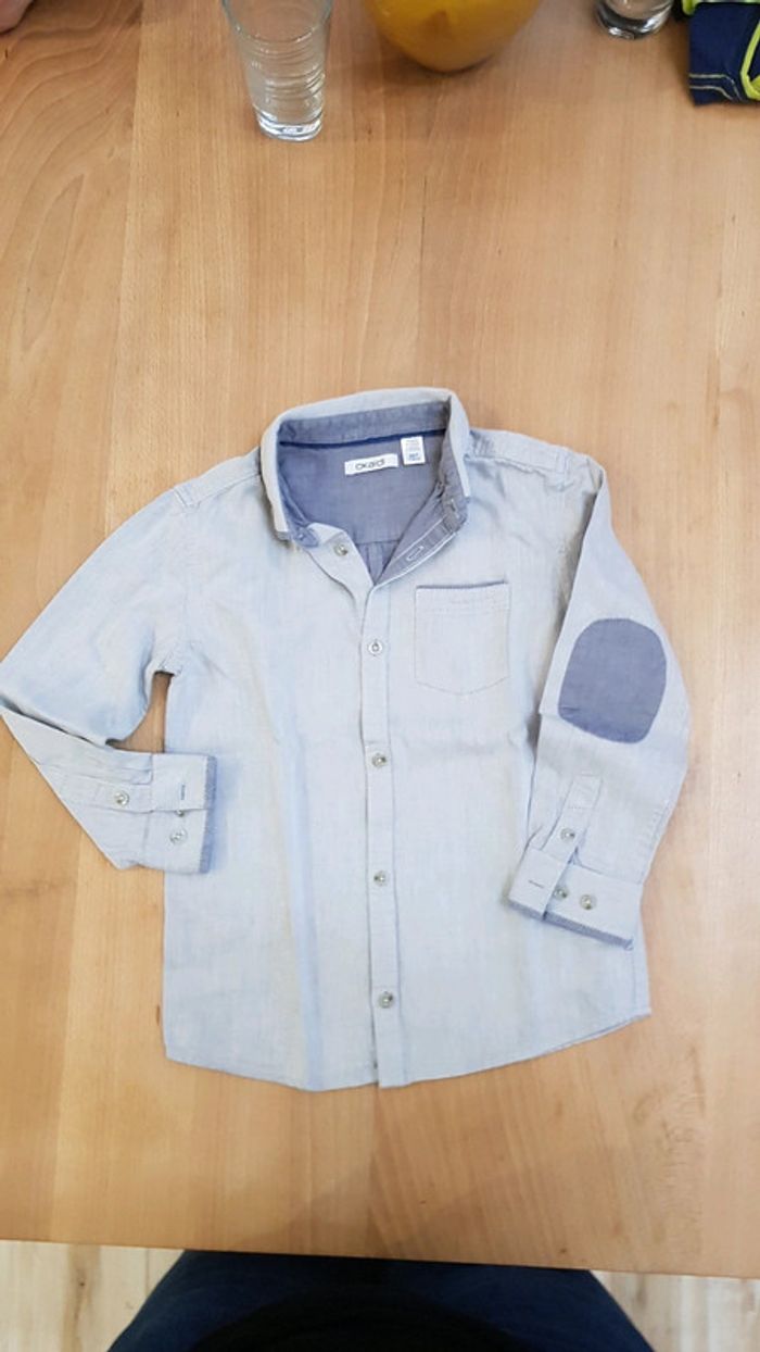 Chemise gris clair 6 ans