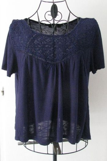 tee shirt fluide bleu t36