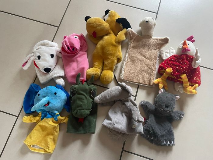 Lot peluche marionnette