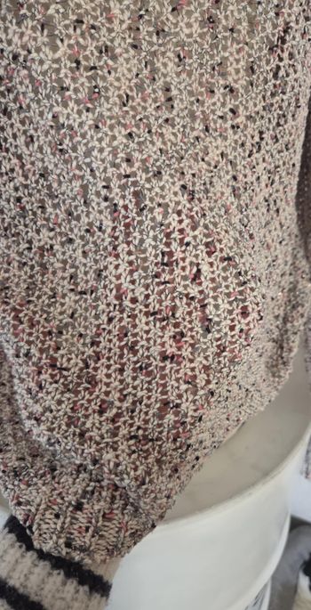 Pull Maille Italienne Oversize – Col V Avant & Dos – Made in Italy – Excellent État