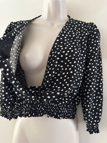 Top noir blanc taille 38 Biizbee Smokes