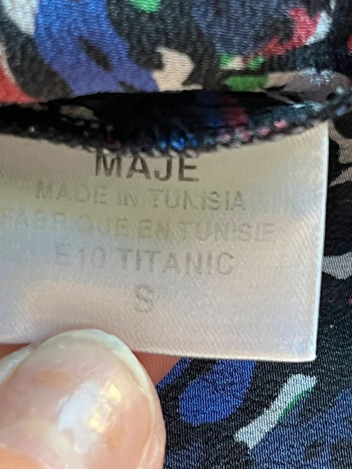 Blouse en soie à motifs Maje S - photo numéro 8