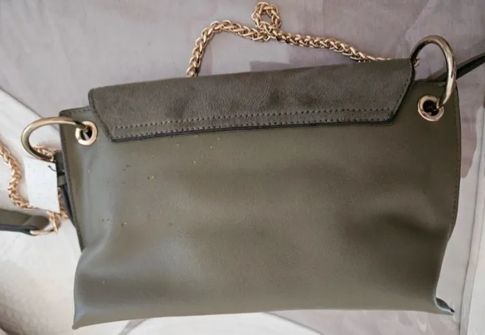 Sac à main kaki avec chaînette Bocage - photo numéro 9