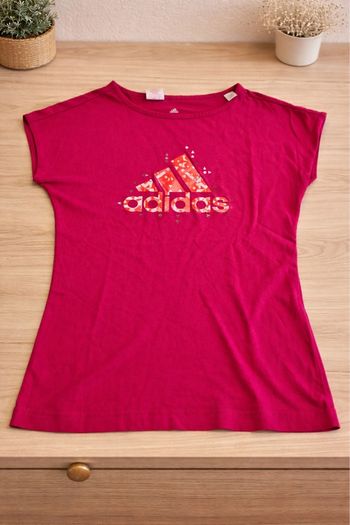  T-shirt Adidas rose – Taille 14/15 ans – Très bon état
