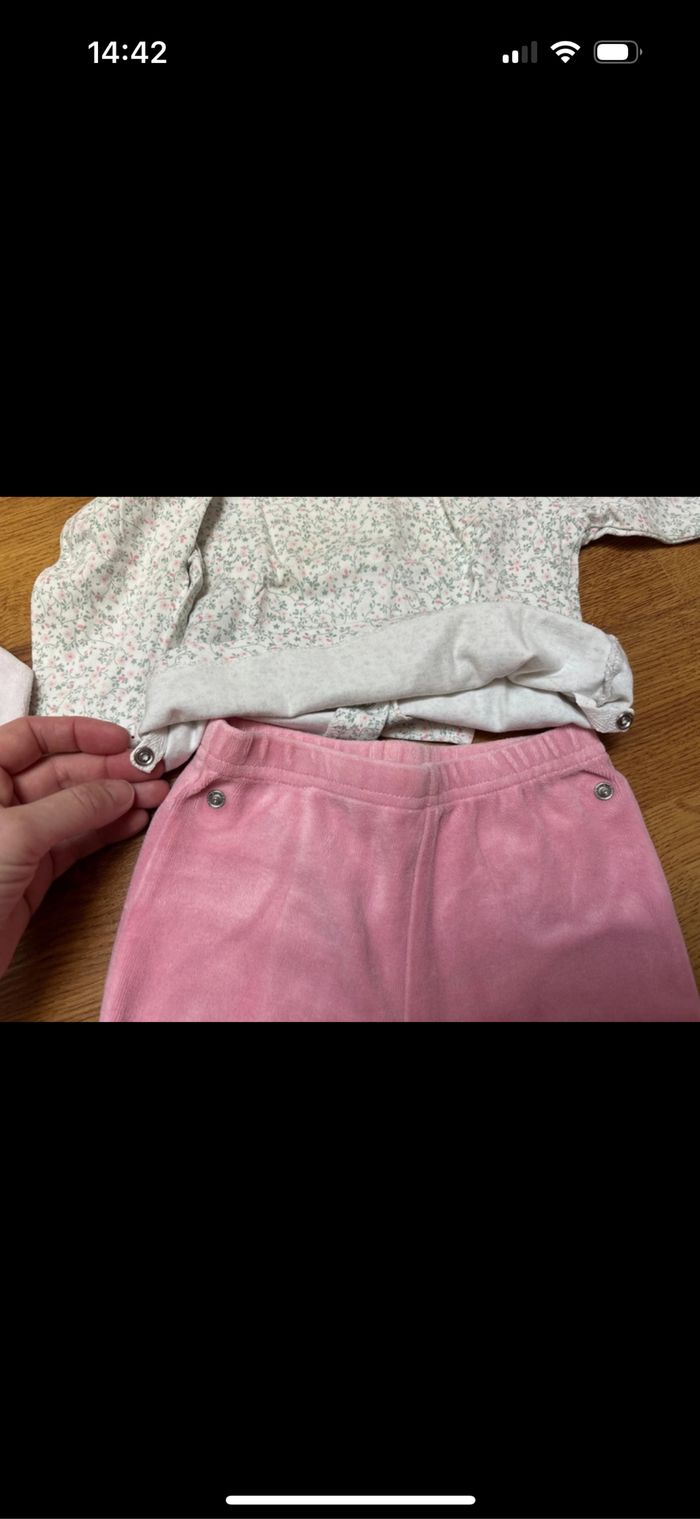 Ensemble pyjama 2 pièces avec veste bébé fille grain de blé 9 mois - photo numéro 3