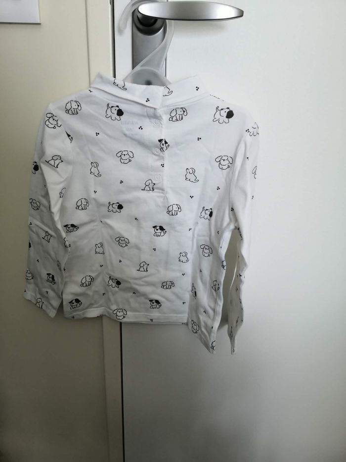 Sous-pull à col montant à motifs (Blanc, Chiens) 18 mois (86 cm) Kiabi - photo numéro 2