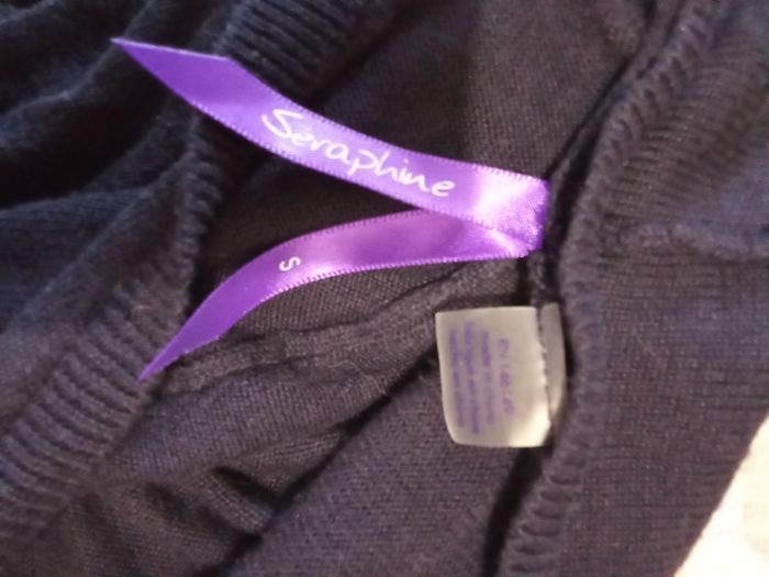 Pull grossesse couleur marine marque Séraphine taille 36, 38 ou S - photo numéro 3