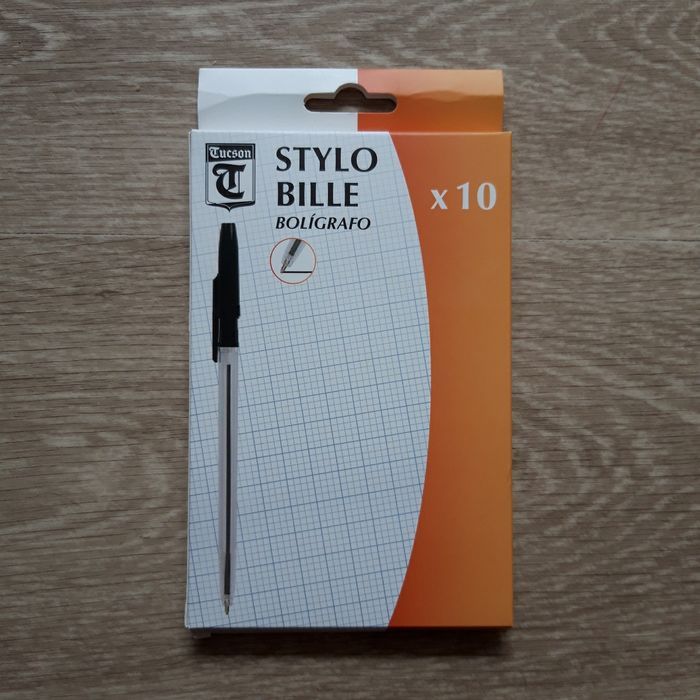 Lot de 10 stylo-bille noirs Tucson NEUF