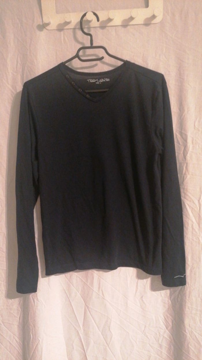 T-shirt bleu marine Teddy Smith taille 14 ans i