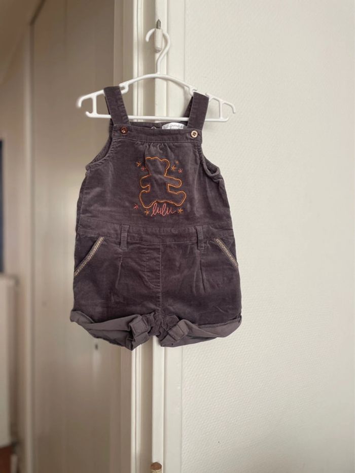 Salopette en velours bébé  Lulu castagnette