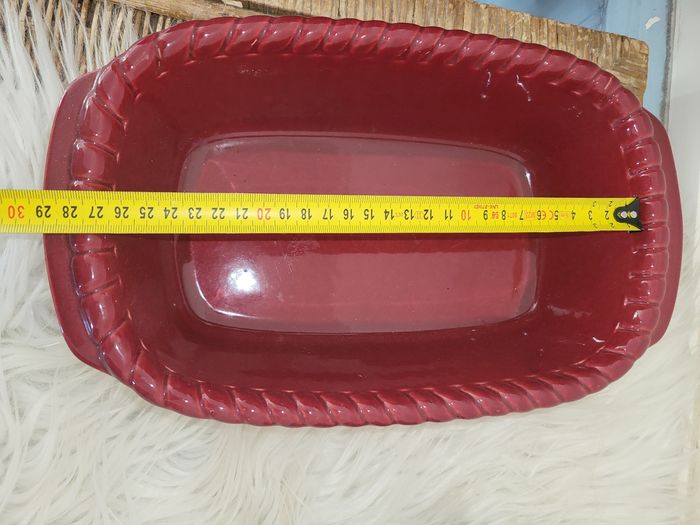 Plat en céramique rouge - style rustique - photo numéro 4