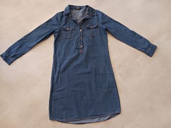 robe ou chemise longue en jean fin taille 34 MIM