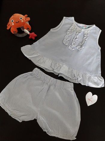 Ensemble bleu clair 3 mois