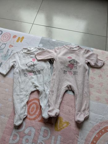 Lot de 2 pyjamas 3 mois