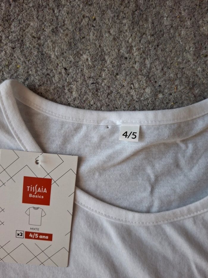 Maillot de corps tissaia blanc 4-5ans - photo numéro 3