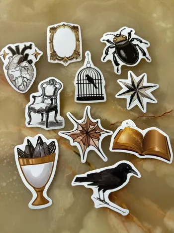 Stickers thème Wicca 10 pièces