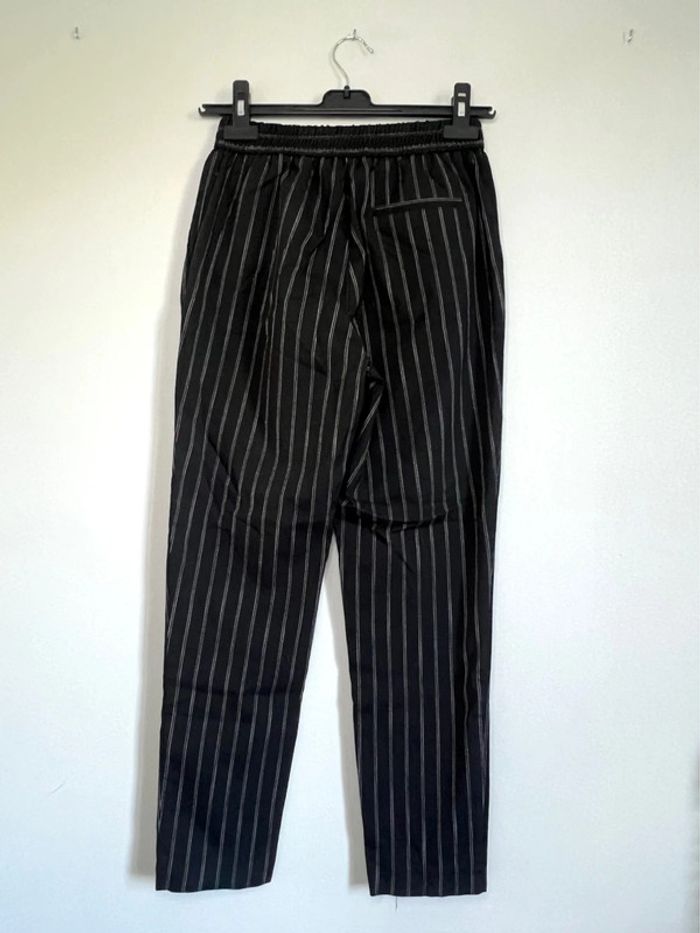 Pantalon taille haute à rayures Pimkie noir et blanc - photo numéro 2