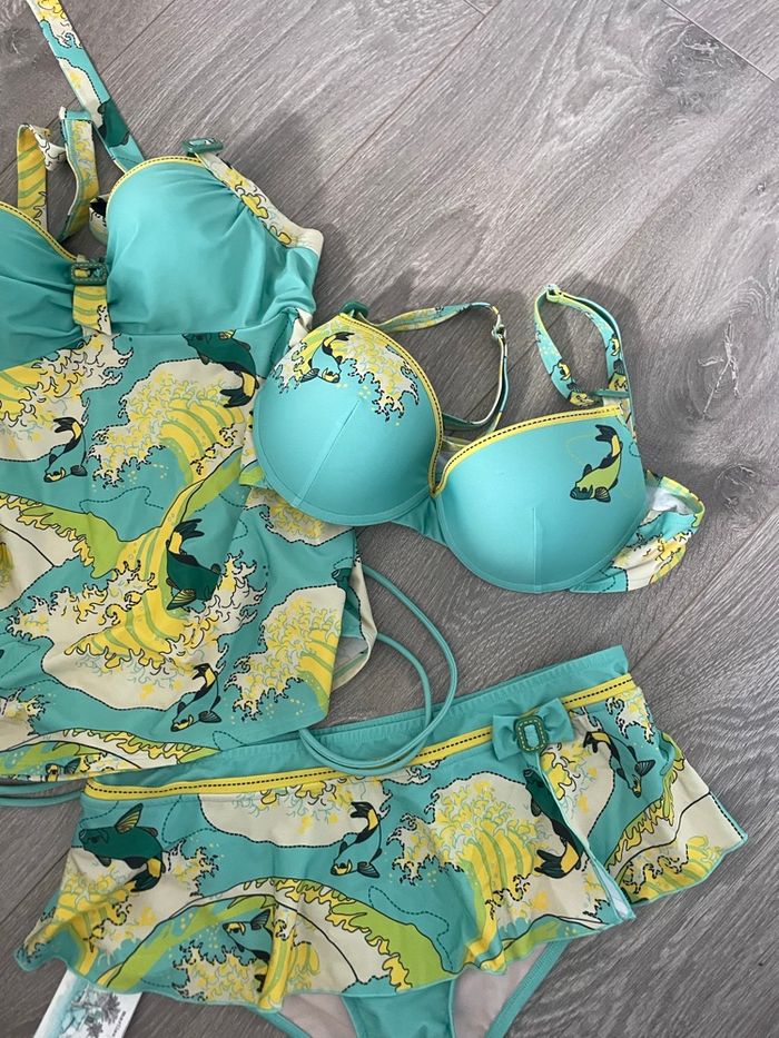 💚🩵Ensemble maillot de bain 3 pièces de la marque Marlies Dekkers🩵💚 - photo numéro 3