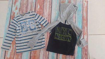 Lot de 2 t-shirts manches longues garçon 4ans