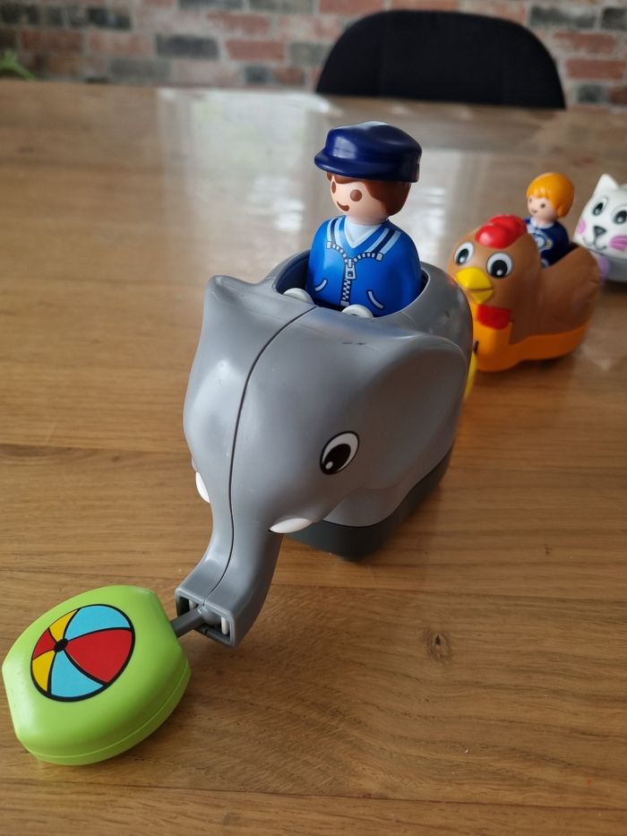 Train animaux playmobil 1.2.3 complet - photo numéro 3