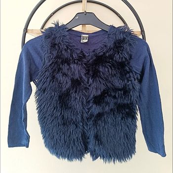 4 ans gilet bi matière tape a l oeil