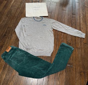 Pull et pantalon velour Cyrillus