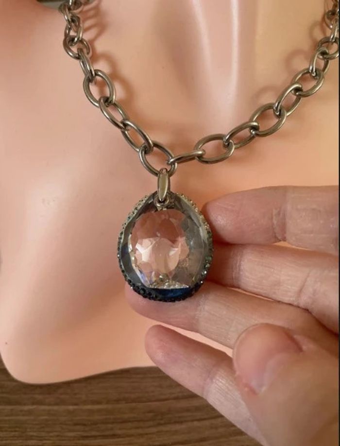 Collier Swarovski strass bleus - photo numéro 2