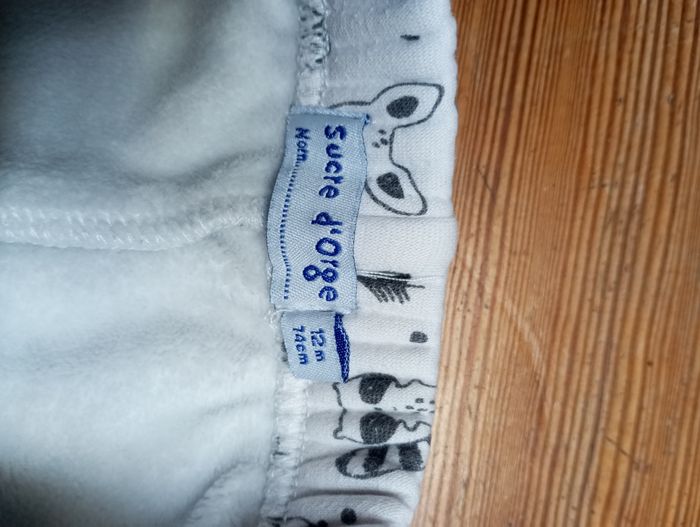 Pantalon molletonné, Sucre d'orge, 12 mois - photo numéro 3