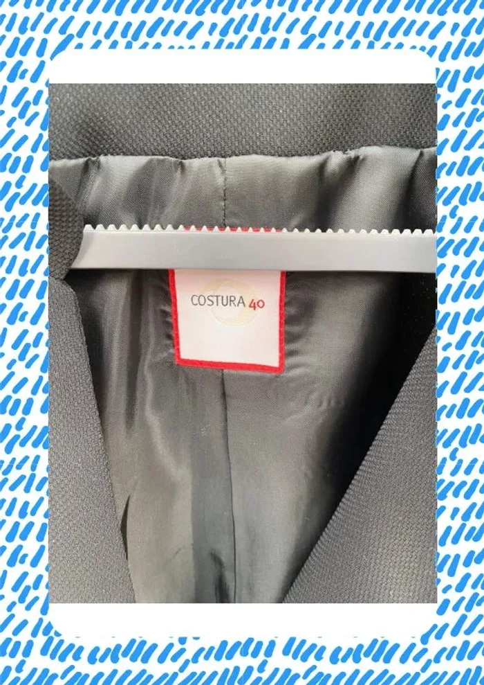 Blazer noir avec noeuds costura - photo numéro 6