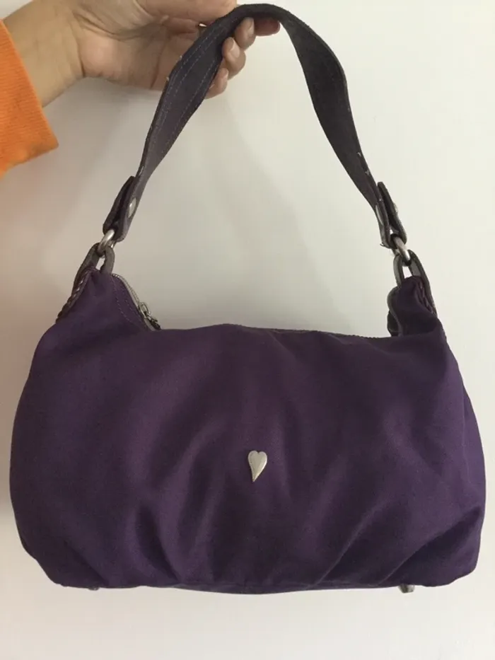 Sac à main Lancaster violet +portefeuille - photo numéro 4