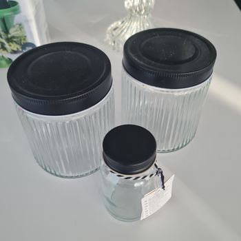 Lot de bocaux de verre